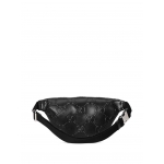 グッチ GUCCI ブラックレザー GGエンボス ベルトバッグ 658582 1W3CN 1000