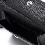 プラダ PRADA 二つ折り財布 SAFFIANO TRIANG ブラック 2MO738 QHH F0002 メンズ