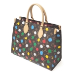ルイヴィトン 草間彌生 バッグ LOUIS VUITTON LV x YK オンザゴー MM M46379