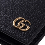 グッチ GUCCI フラップ長財布 GGマーモント メンズ レディース ブラック 428740-DJ20T-1000