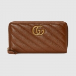 グッチ GG Marmont ダブルGロングウォレット 長財布 ブラウン 443123 0OLFT 2535