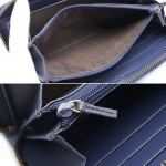 グッチ GUCCI GGマーモント ジップアラウンドウォレット 443123 デニムキャンバス レディース長財布 ブルー
