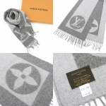 LOUIS VUITTON ルイヴィトン 衣料品 マフラー エシャルプ･カーディフ  ウール カシミヤ グレーM70484​