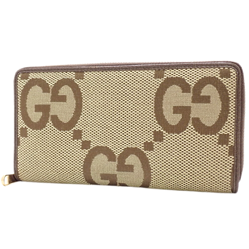 グッチ ジャンボGG コンチネンタルウォレット 長財布 ラウンドファスナー GGキャンバス レザー  699316 FABGN 2148