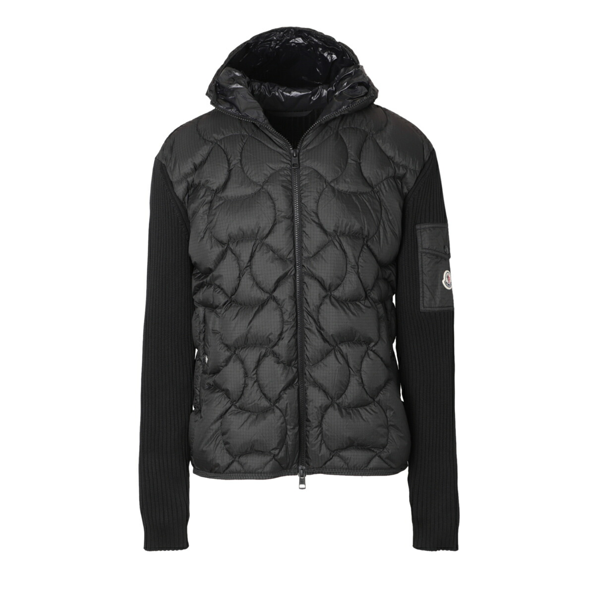 モンクレール MONCLER ダウン切り替え ジップアップ カーディガン ブラック 9b00025 m1124 999