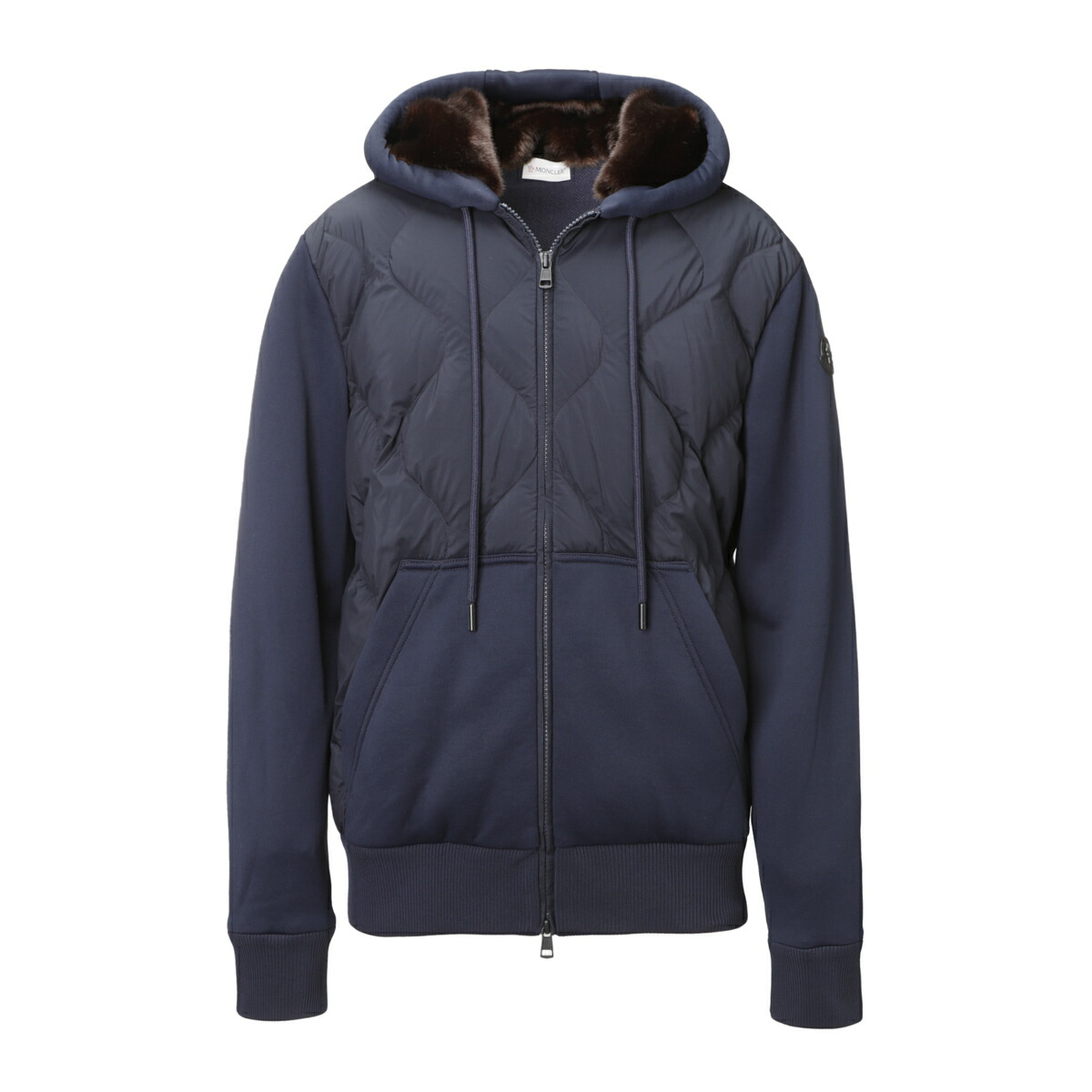モンクレール MONCLER ダウン切り替え ジップアップパーカ ブルー 8g00013 899g9 778