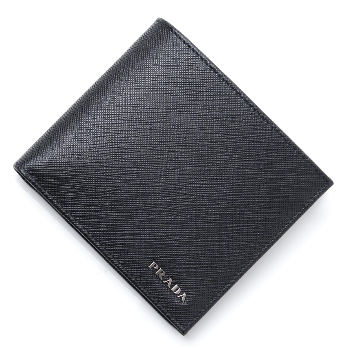 プラダ PRADA 2つ折り 財布 小銭入れ付き ブラック メンズ 黒 小物 レザー 革小物 ギフト プレゼント 2mo738 c5s f0g52 SAFFIANO サフィアーノ