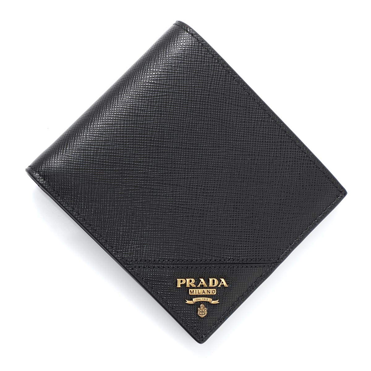 プラダ PRADA 2つ折り財布 ブラック メンズ 2mo513 qme f0632 SAFFIANO