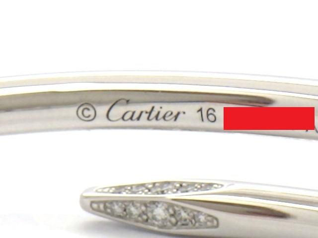 カルティエブレスレット　ジュストアンクル　K18WG（ホワイトゴールド）　750　ダイヤモンド　0.51ct　62個　N6708517