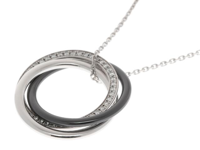 カルティエネックレス Cartier 貴金属･宝石 トリニティネックレス トリニティネックレス/ホワイトゴールド/セラミック/ダイヤモンド B3045500