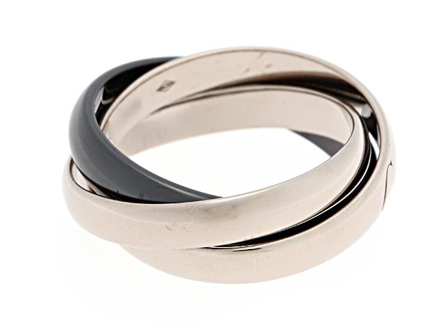 カルティエリング Cartier  トリニティリング　WG/セラミック(黒)　B20231205