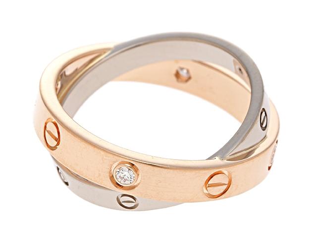カルティエ指輪 Cartier　リング　ビーラブR　PG　WG　ダイヤ B4094300