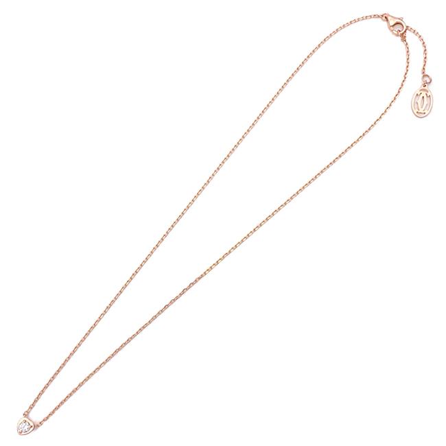 カルティエネックレス ディアマン レジェ ハート MM 1Pダイヤ 0.13ct K18PG 750PG ピンクゴールド レディース アクセサリー B20231208