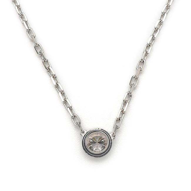 カルティエジュエリー ディアマン レジェ ドゥ カルティエ SM 1Pダイヤ ネックレス 0.09ct K18WG 750WG ホワイトゴールド レディース  B20231209