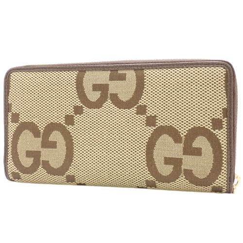 グッチ ジャンボGG コンチネンタルウォレット 長財布 ラウンドファスナー GGキャンバス レザー  699316 FABGN 2148