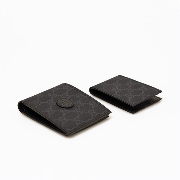 グッチ インターロッキングG GGスプリームキャンバス×レザー ウォレット カードケース付き 二つ折財布 723171 92TCF 1000