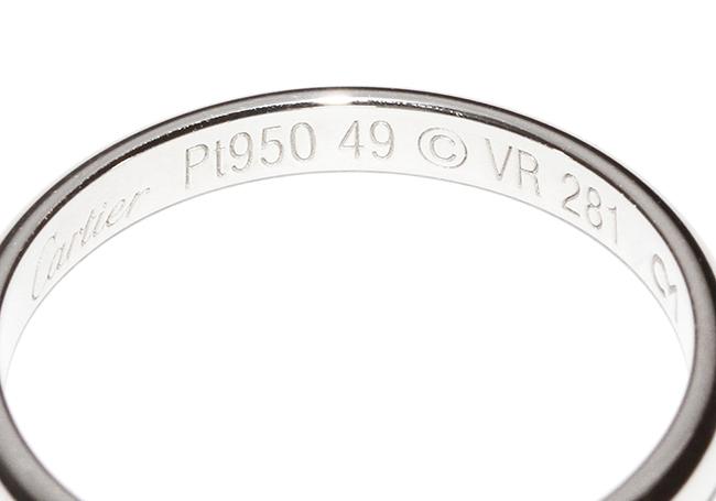 カルティエ Pt950 クラシックウェディングリング 1895ウェディングリング 幅2.5ミリ リング B4012565