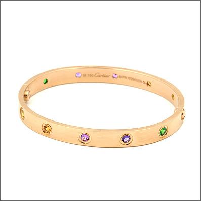 カルティエブレスレット  CARTIER ラブブレス マルチストーン  B6036500