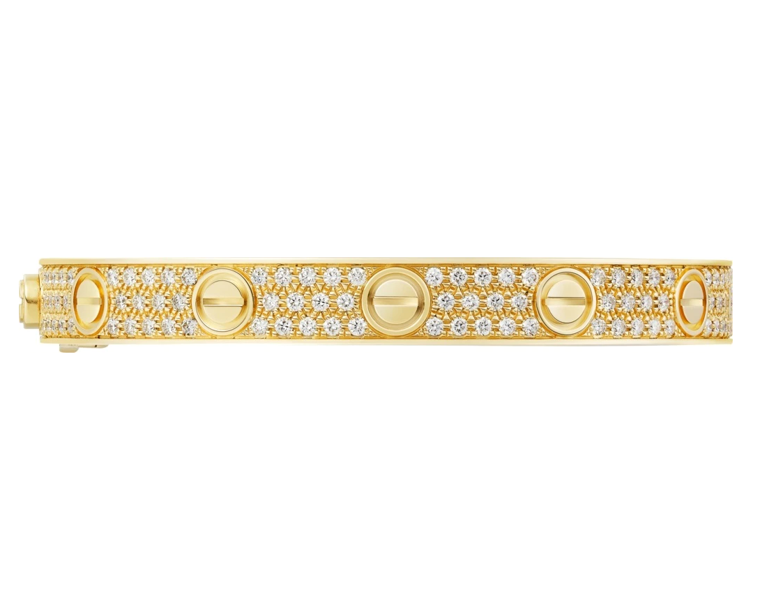 カルティエ LOVE BRACELET, DIAMOND-PAVED ブレスレット、パヴェダイヤモンド イエローゴールド N6035017