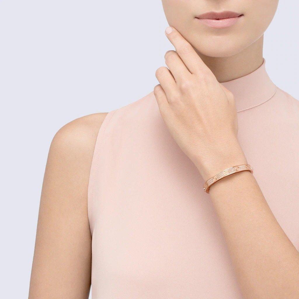 カルティエ LOVE BRACELET, DIAMOND-PAVED ブレスレット、パヴェダイヤモンド ピンクゴールド N6036917