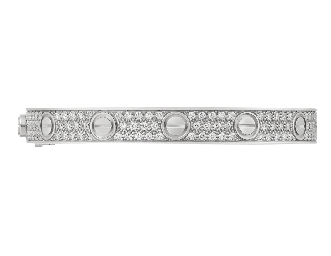 カルティエ LOVE BRACELET ブレスレット パヴェダイヤモンド 18Kホワイトゴールド  N6717617