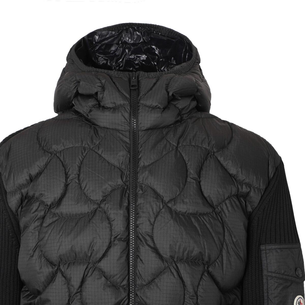 モンクレール MONCLER ダウン切り替え ジップアップ カーディガン ブラック 9b00025 m1124 999