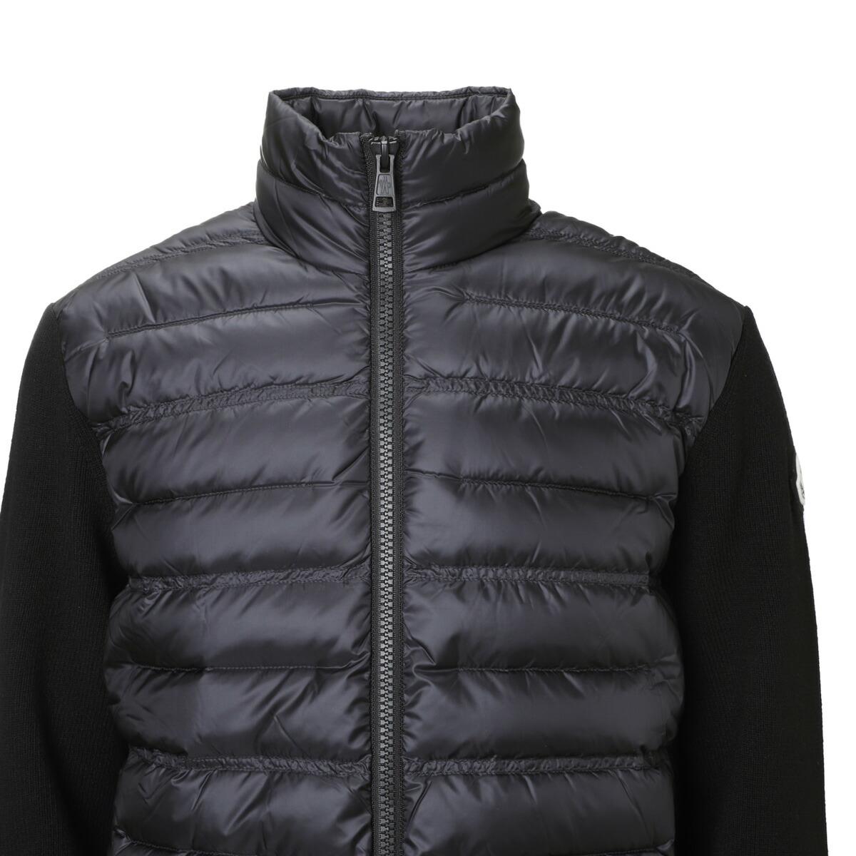 モンクレール MONCLER ダウン切り替え ジップアップ カーディガン ブラック メンズ 9b00006 m1122 999