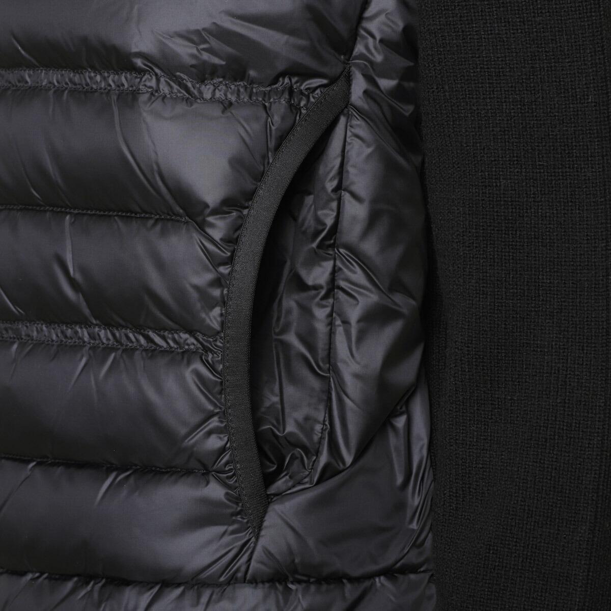 モンクレール MONCLER ダウン切り替え ジップアップ カーディガン ブラック メンズ 9b00006 m1122 999