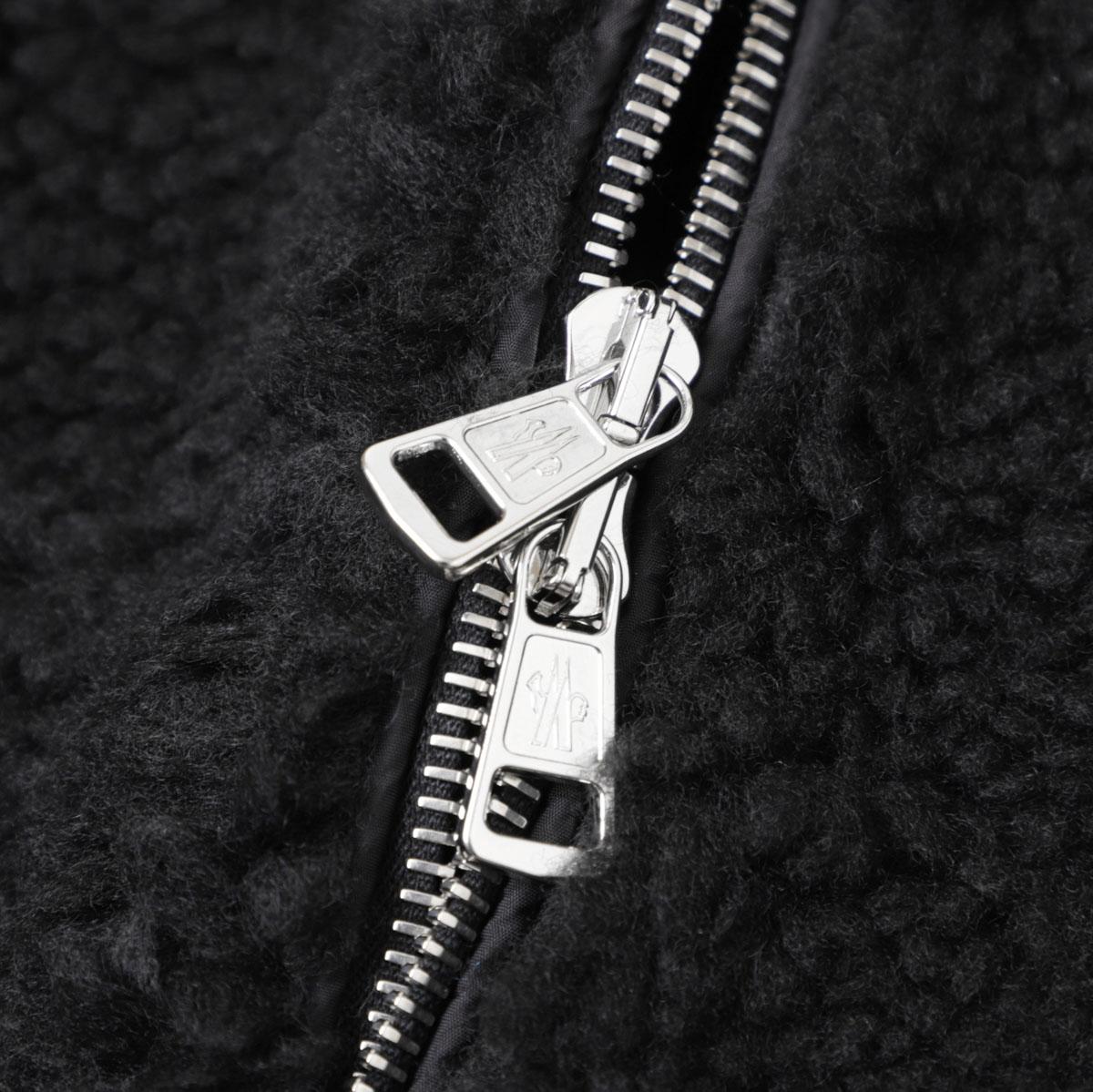 モンクレール MONCLER ジップアップパーカ ボアパーカ ブラック 8g00023 89a5v 999