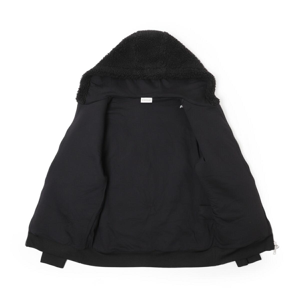 モンクレール MONCLER ジップアップパーカ ボアパーカ ブラック 8g00023 89a5v 999