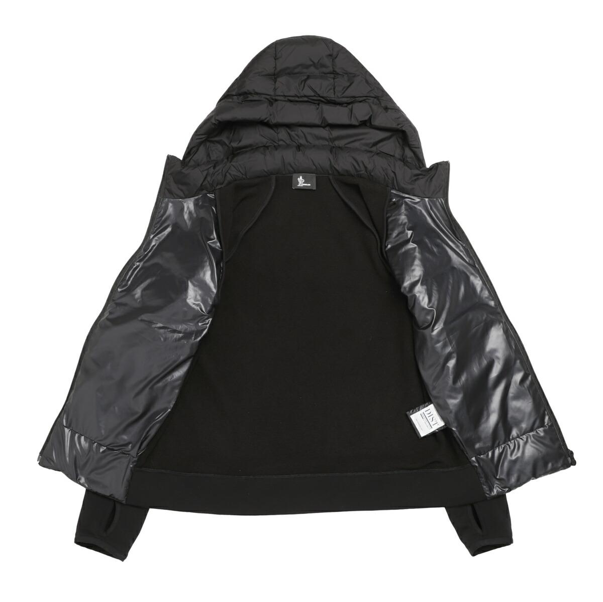モンクレール グルノーブル MONCLER GRENOBLE ダウン切り替え ジップアップパーカ ブラック メンズ 8g00031 809ht 999