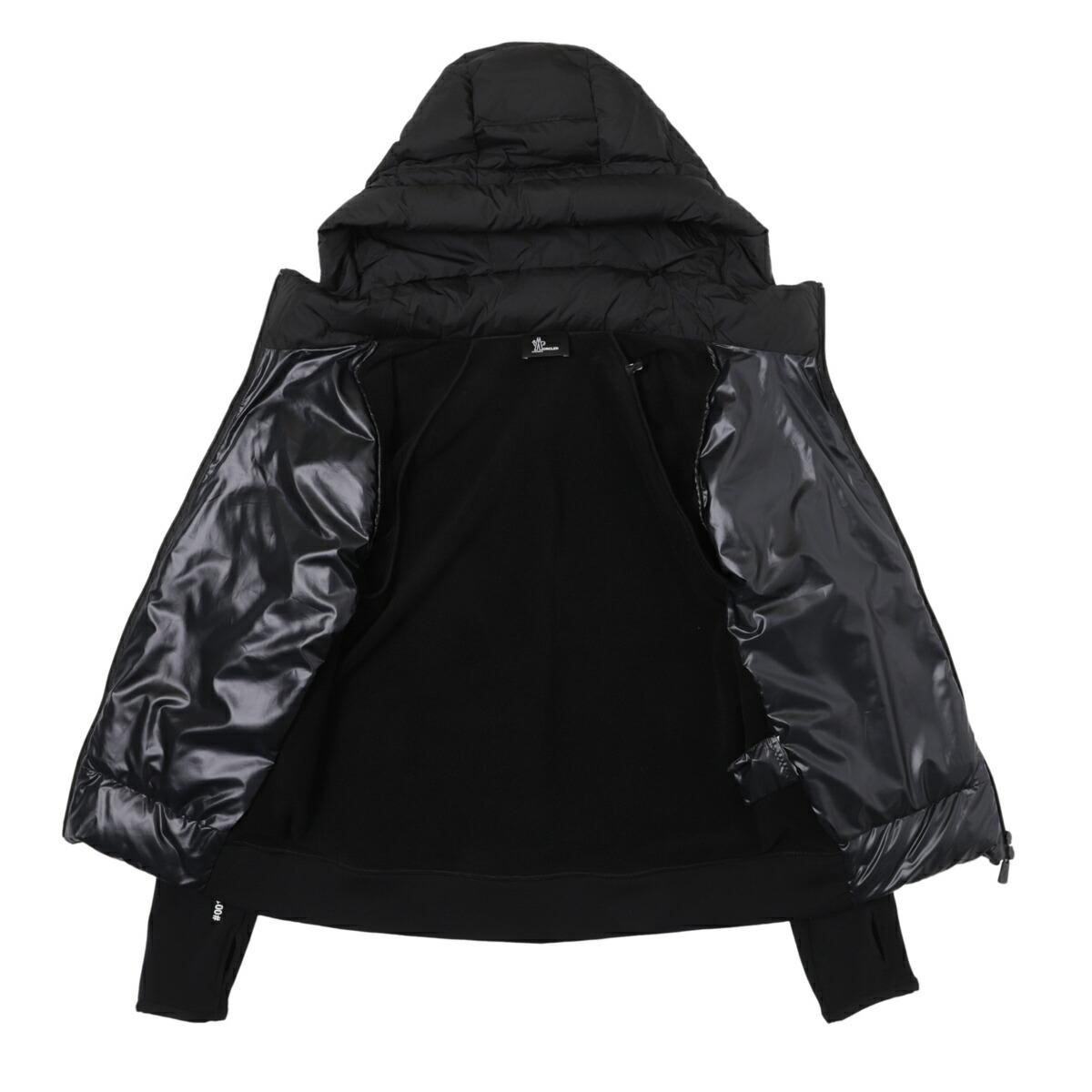 モンクレール グルノーブル MONCLER GRENOBLE ダウン切り替え ジップアップパーカ ブラック メンズ 8g00032 899ig 999