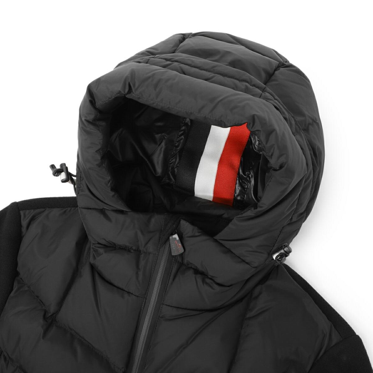 モンクレール グルノーブル MONCLER GRENOBLE ダウン切り替え ジップアップパーカ ブラック 8g00033 80093 999