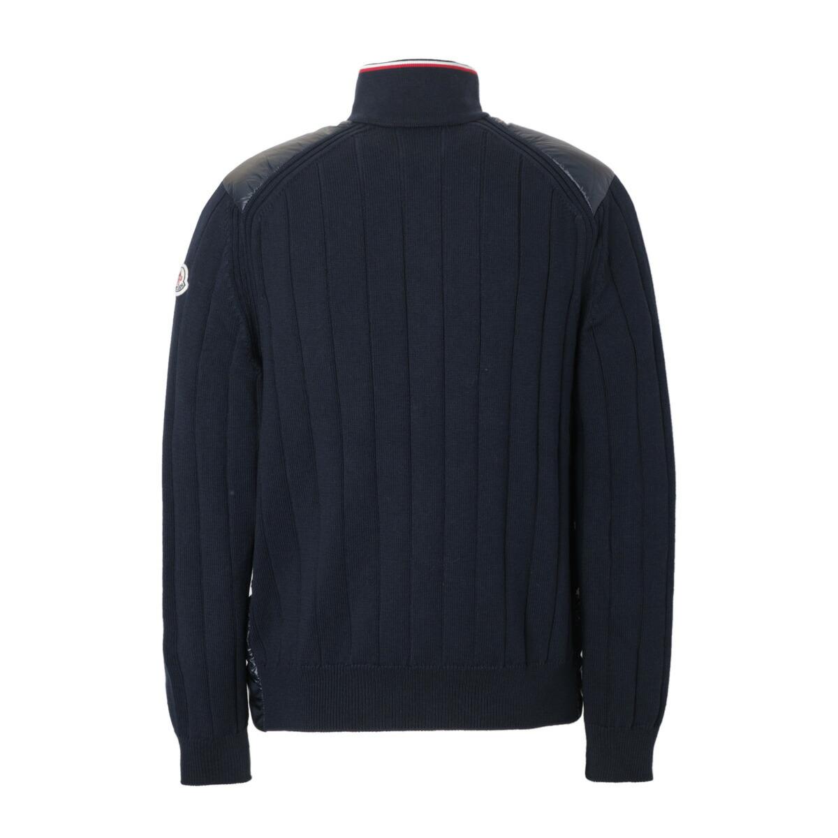 モンクレール MONCLER ダウン切り替え ジップアップ カーディガン ブルー 9b00001 m1509 742