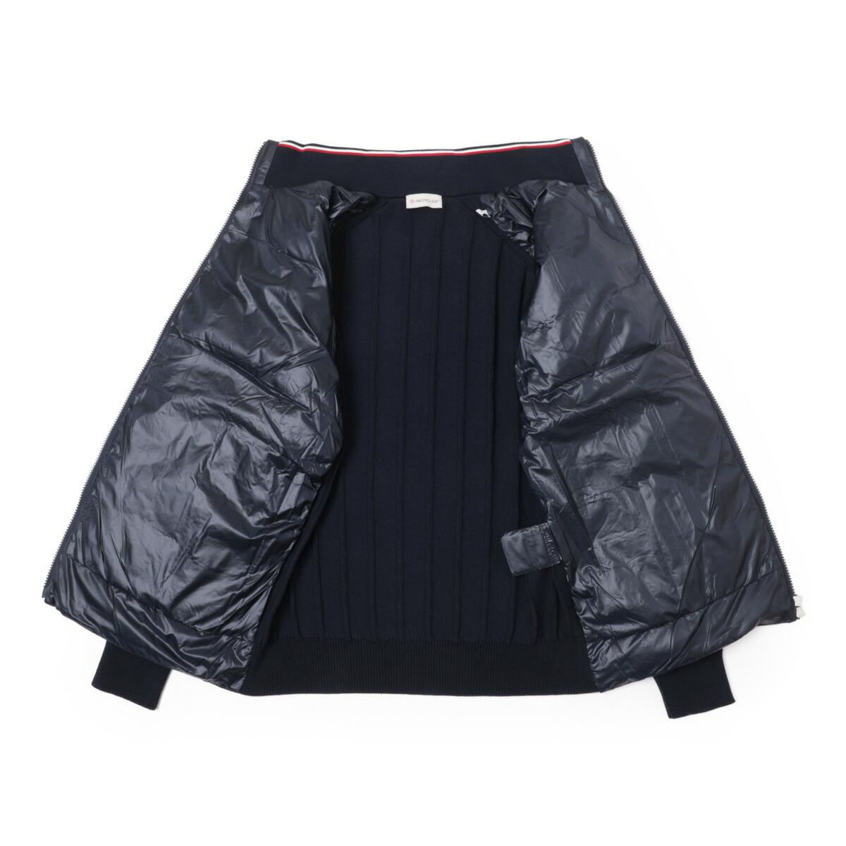 モンクレール MONCLER ダウン切り替え ジップアップ カーディガン ブルー 9b00001 m1509 742