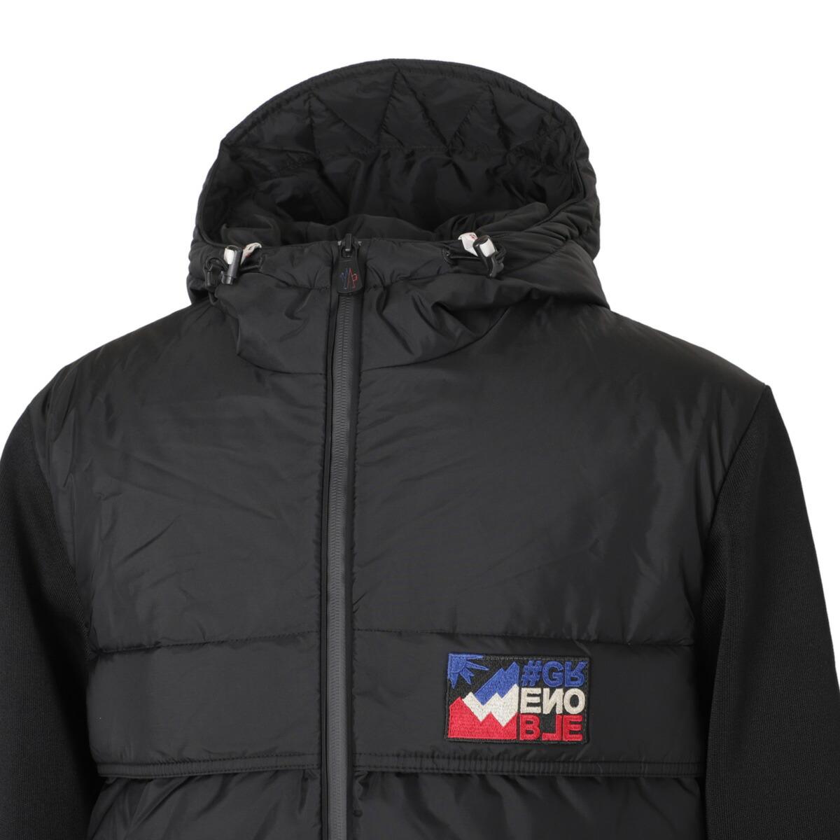 モンクレール グルノーブル MONCLER GRENOBLE ダウン切り替え ジップアップ カーディガン ブラック メンズ 9b00002 m1124 999