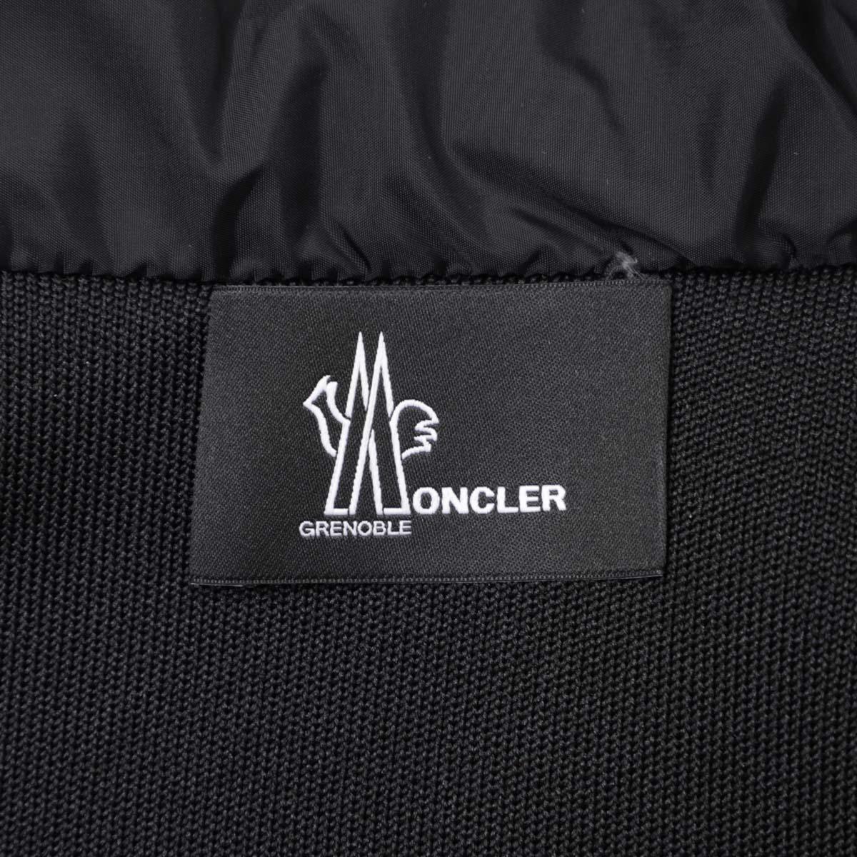 モンクレール グルノーブル MONCLER GRENOBLE ダウン切り替え ジップアップ カーディガン ブラック メンズ 9b00002 m1124 999