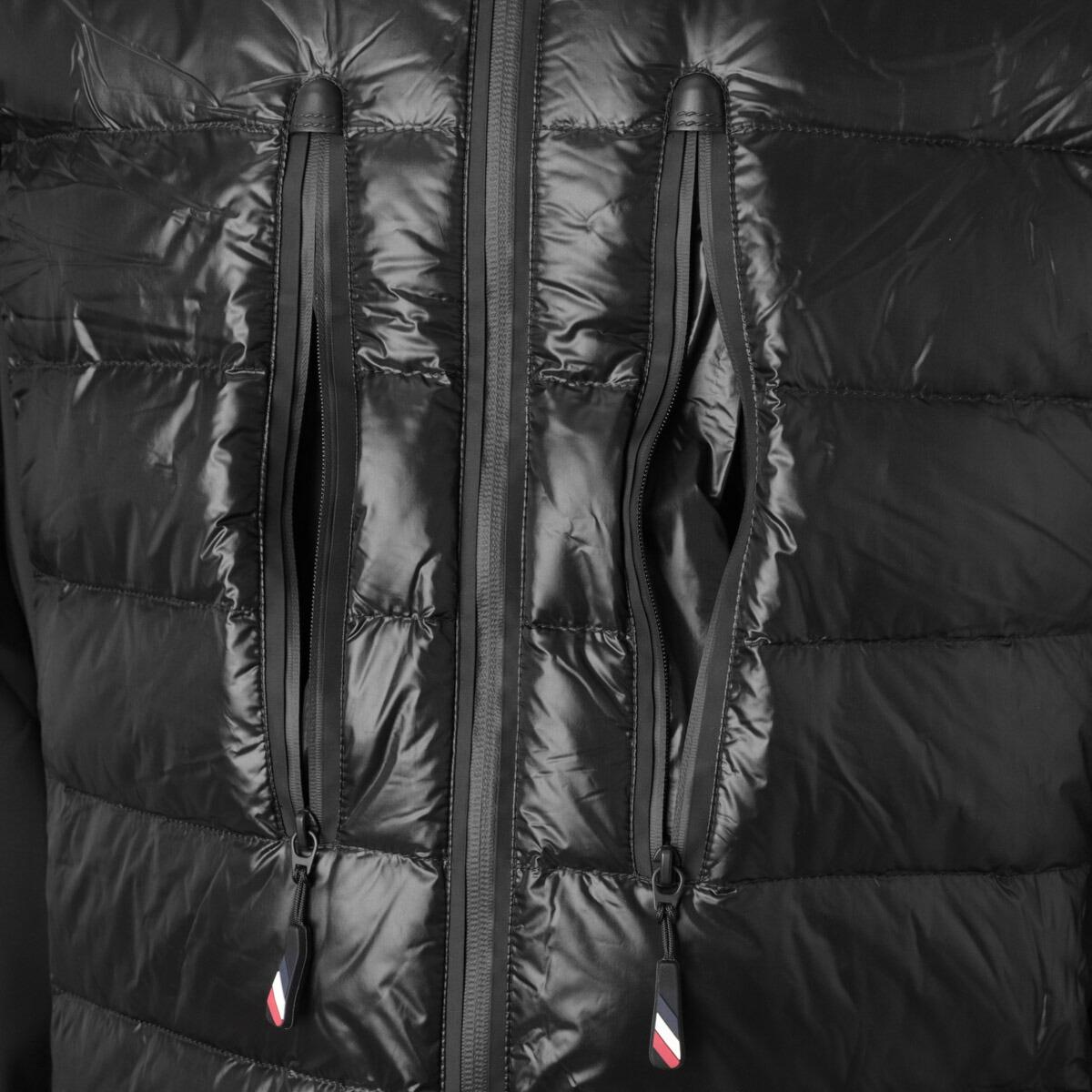 モンクレール グルノーブル MONCLER GRENOBLE ダウン切り替え ニットブルゾン ブラック 9b00008 c9043 999