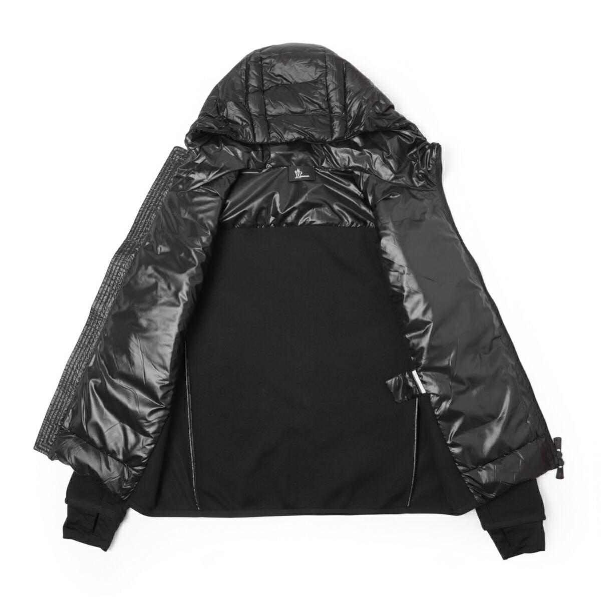 モンクレール グルノーブル MONCLER GRENOBLE ダウン切り替え ニットブルゾン ブラック 9b00008 c9043 999