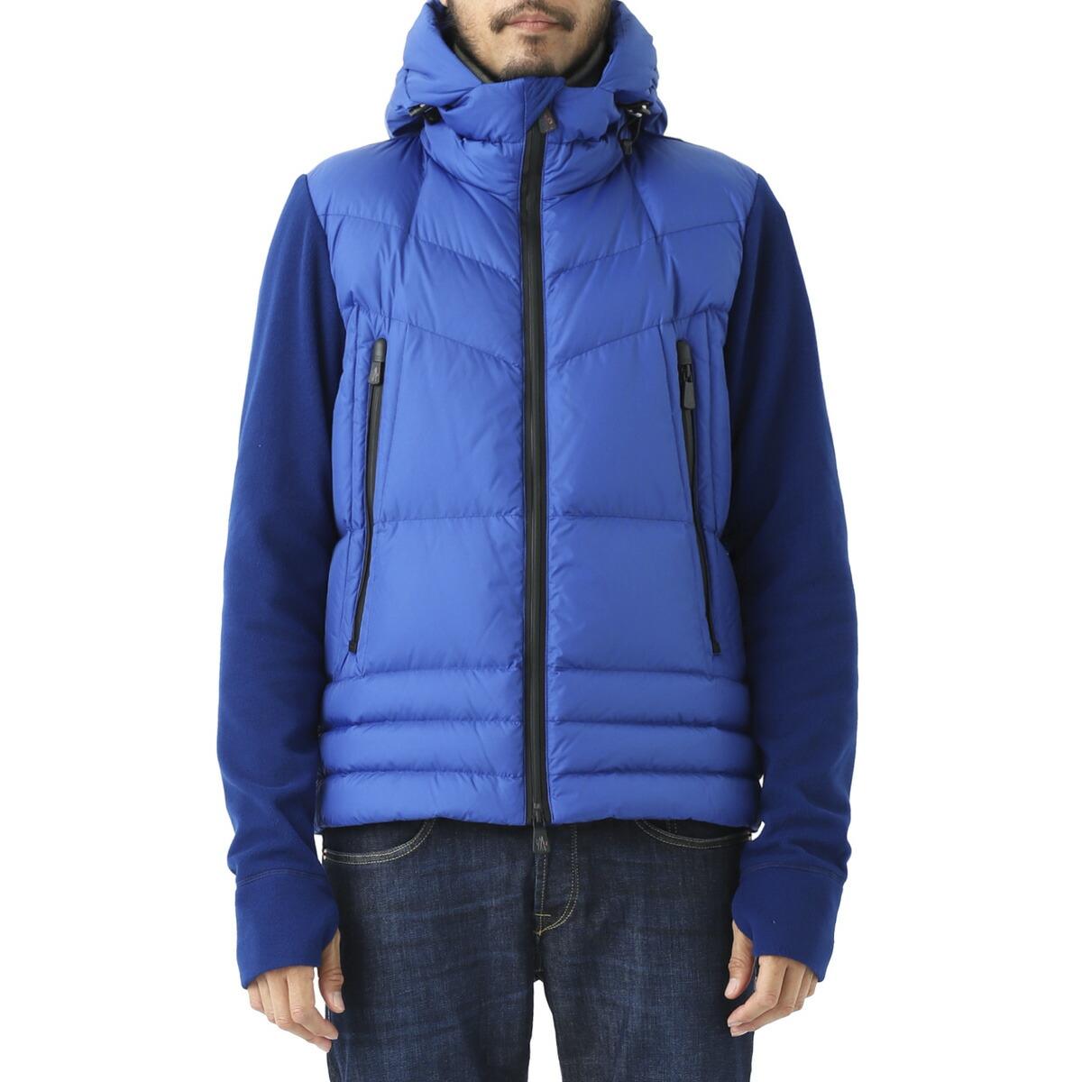 モンクレール グルノーブル MONCLER GRENOBLE ダウン切り替え ジップアップパーカ ブルー 8g00027 80093 755