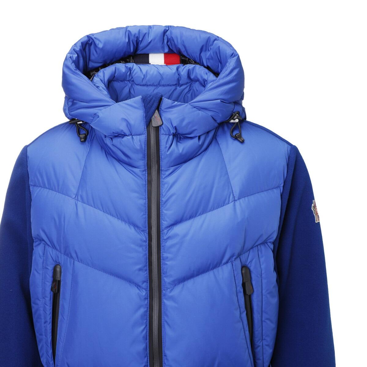 モンクレール グルノーブル MONCLER GRENOBLE ダウン切り替え ジップアップパーカ ブルー 8g00027 80093 755