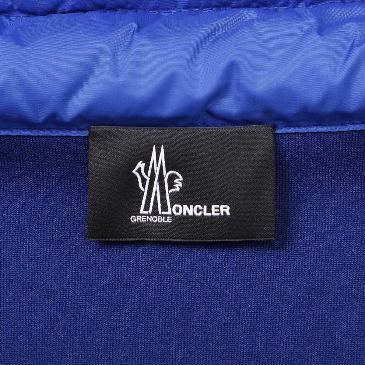 モンクレール グルノーブル MONCLER GRENOBLE ダウン切り替え ジップアップパーカ ブルー 8g00027 80093 755