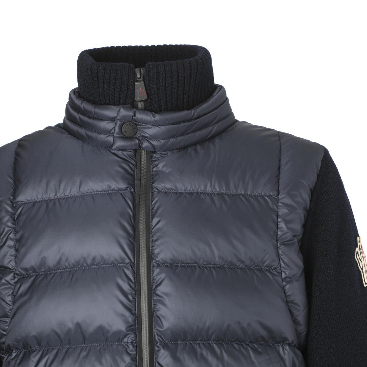 モンクレール グルノーブル MONCLER GRENOBLE ダウン切り替え ジップアップカーディガン ブルー メンズ 9b00004 94778 771