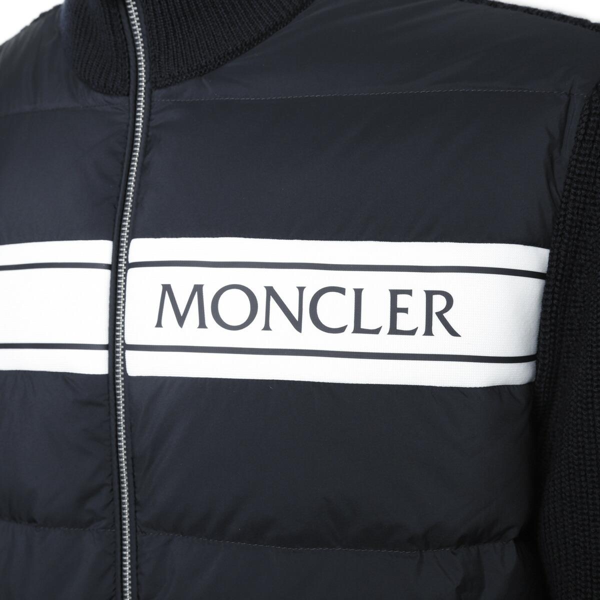 モンクレール MONCLER ダウン入りジップカーディガン パディング入りジップアップのカーディガン ブルー 9b00005 m1131 769