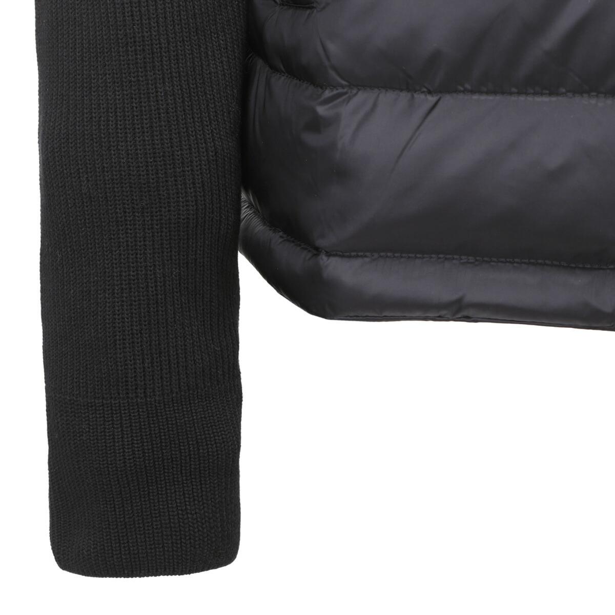 モンクレール MONCLER ダウン切り替え ジップアップニット ブラック 9b00005 m1367 999