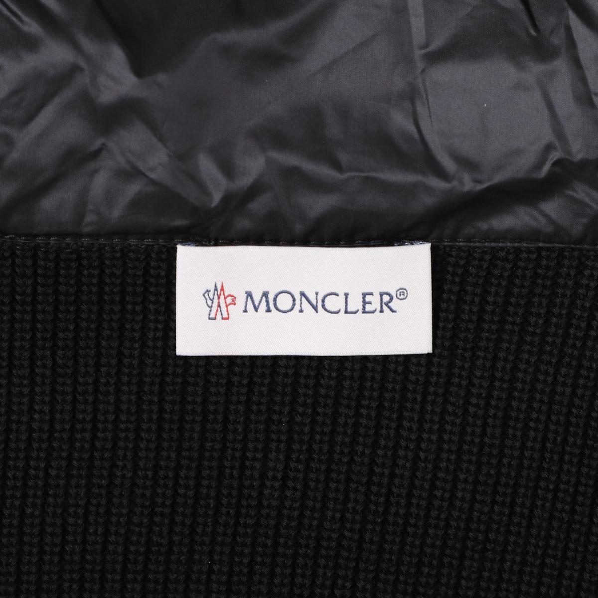 モンクレール MONCLER ダウン切り替え ジップアップニット ブラック 9b00005 m1367 999