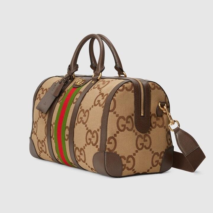 グッチ ブラウン Beige トラベルバッグ メンズ  724642 UKMKG 8396