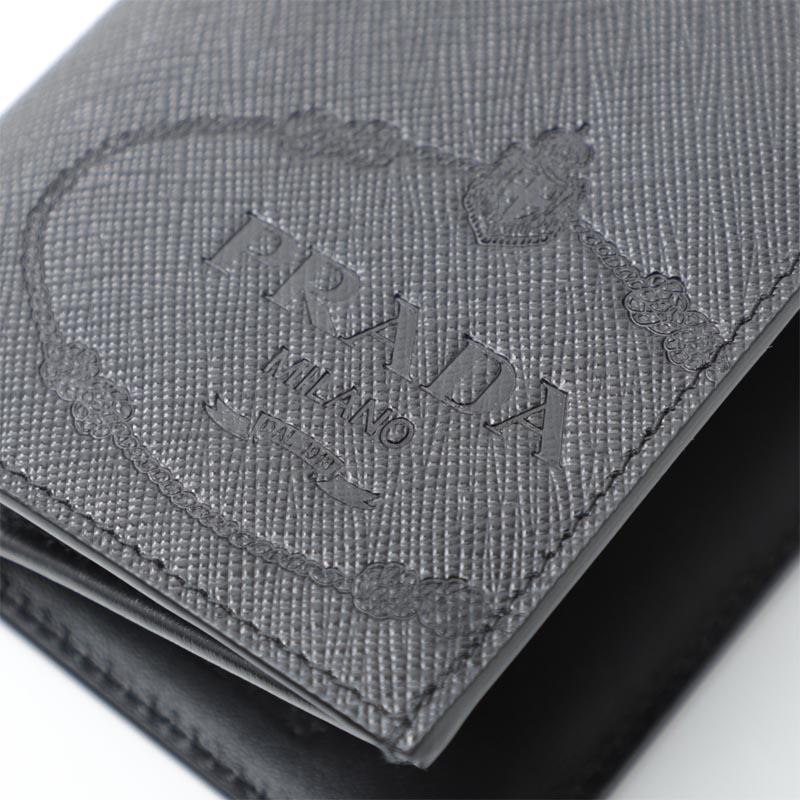 プラダ PRADA 長財布 小銭入れ付き ブラック メンズ ウォレット ギフト プレゼント 2mv836 2mb8 f0002