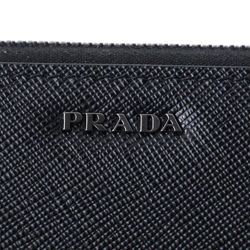 プラダ PRADA ラウンドファスナー 長財布 小銭入れ付き ブラック メンズ ウォレット ギフト プレゼント 2ml317 c5s f0g52