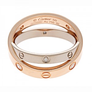 カルティエ指輪 Cartier　リング　ビーラブR　PG　WG　ダイヤ B4094300